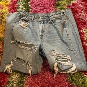Distressed Light Blue Jeans